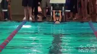 10 year old Emma Thompson Swims 50 Backstroke