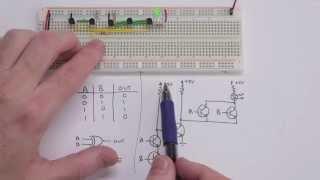 Making logic gates from transistors