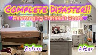 Rearranging Preteen’s Room! // Complete Disaster clean with me!