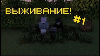 Майнкрафт выживание #1 |Первые ресурсы/ Ванильное выживание в minecraft