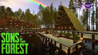 Beautiful A-Frame Pool House Build | Sons of the Forest | Reactive Gaming