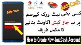 How to create a Jazz Cash account on any network sim?step by step