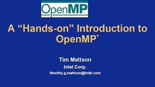 Introduction to OpenMP: 01 Introduction