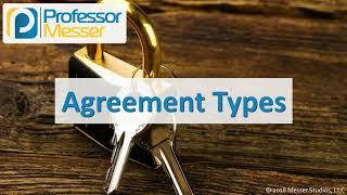 Agreement Types - CompTIA Security+ SY0-501 - 5.1