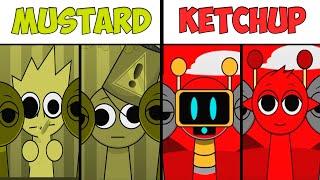 Sprunki MUSTARD vs KETCHUP All Monster Voices From Incredibox