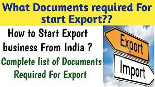 What Document required for Export Import | Documents Required For Export Business | IMPORT EXPORT