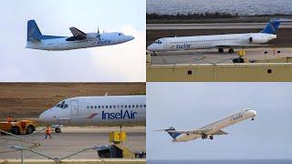 Early Morning Insel Air Fokker 50 / MD 82-83 Action @ Curacao Airport