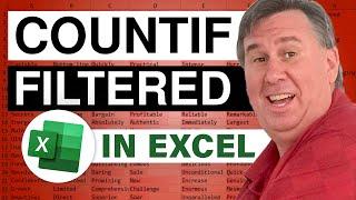 Excel - Use COUNTIF on only the visible rows from a Filter in Excel - Episode 946