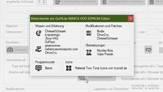  VDO EEPROM Editor von Bansi aus dem Golf4.de Forum | Sehr viele Funktionen und das umsonst