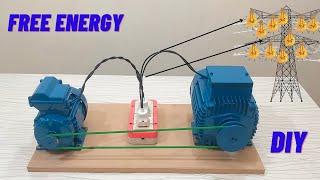 How To Make 220 Volt Free Energy Generator With 3 Kw Low RPM Alternator At Home