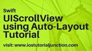 UIScrollView with Autolayout Swift ios tutorial