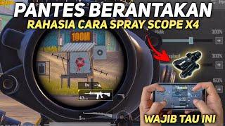 CARA AIM LURUS 4X SCOPE PUBG MOBILE | CARA SPRAY AIM STABIL UNTUK PEMULA