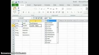 Excel: Combine First and Last Name Into One Column