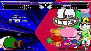 KOF MUGEN Tag Team Rita Aardvark Peter Griffin Kai-Lan vs Cheap Peppa Pig D Tiger Sway Sway Bessie