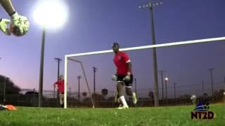 Tristan Parker tips over crossbar drill with NT2D GK Training