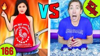 Hot vs Cold Challenge / Girl on Fire vs Icy Boy - Spy Ninjas #166