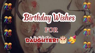 Happy birthday dear Daughter | WhatsApp birthday greetings | Black screen birthday wishes