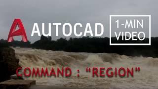 AutoCAD REGION Command || 1_MIN_VIDEO ||