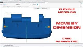 Creo Parametric - Flexible Modeling (FMX) - Move by Dimension