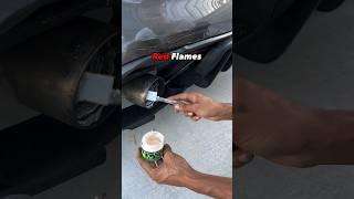 how to remove red flames from car exhaust 