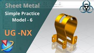 Siemens Unigraphics NX-Sheet Metal || Simple Practice Model 6 for Beginners