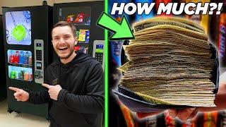 This Is How Much MONEY We Made From 4 Vending Machines!