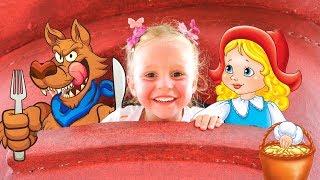 Tales for children in the entertainment park Vlog from Nastya