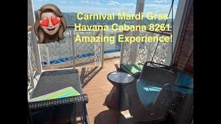 Carnival Mardi Gras Havana Cabana 8261 room and Havana area tour