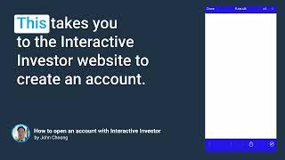 How to open an account with Interactive Investor