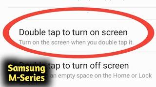 Double Tap Screen On Setting in Samsung M12, M31, M21, M11, M02, M51, M01, M30, M30s, M31s