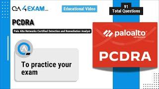 PCDRA Exam, PaloAltoNetworks Certified Detection and Remediation Analyst