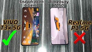 ViVo T3x vs Realme P1 Speed Test Gaming AnTuTu || Snapdragon 6 Gen 1 vs Dimensity 7050