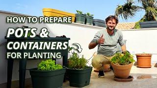 Balcony Vegetable Gardening :  How to prepare pots & containers to grow your organic Food 