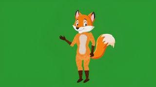 fox man green screen cartoon character/green screen cartoon free