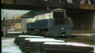 LIRR C420s and an SW1001 at Fresh Pond, NY  2-11-85