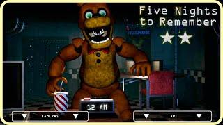 Five Nights to Remember (FNaF Fan-Game) Full Walkthrough Night 1-6 + Extras