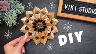 3D Paper Snowflakes Christmas Paper Craft Christmas Ornaments