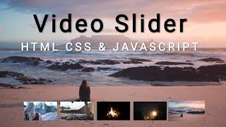 Video slider using html css and javascript | video slider tutorial | Frontend Design