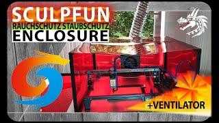 Sculpfun Enclosure Die Beste Laser Box als Gehäuse Rauchschutz Staubschutz mit Saugventilator