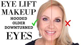 EYE LIFT MAKEUP | LOOK 10 YEARS YOUNGER OVER 50 for HOODED & DOWNTURNED EYES