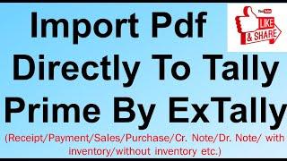 how to import pdf bank statement in tally Prime | pdf to tally erp | pdf to tally Prime converter