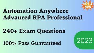 Automation Anywhere Advanced RPA Professional Exam Dumps & Questions 2024