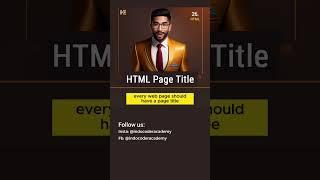 Page Title in HTML #html #coding #shorts