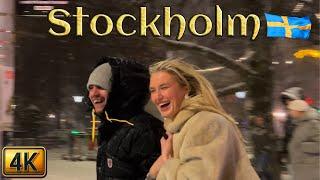 Sweden: Stockholm New Year’s Celebration in a Heavy Snowstorm 4K