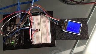 Temperature on an LCD Color Graphics Display using Arduino and LM35 Sensor