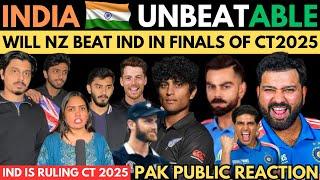 IND  UNBEATABLE IN CT 2025 ! WILL NZ  BEAT IND  AND LIFT THE TROPHY ! PAK PUBLIC REACTION