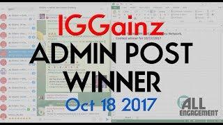 @IGGainz - Telegram Engagement Group "ADMIN POST" Winner