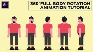 360 Degree Full Body character rotation in After Effects Tutorial