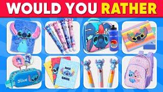 Would You Rather - Build Your Fantasy World  Stitch School Supplies Edition