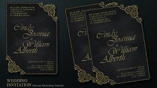 Create a Chalkboard and Ornament Style Wedding Invitation Card In Photoshop